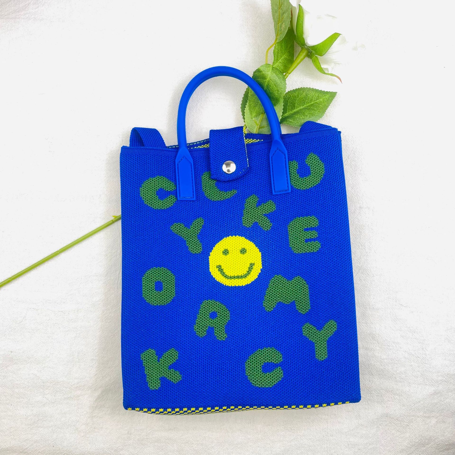 편지 웃는 얼굴 파란색