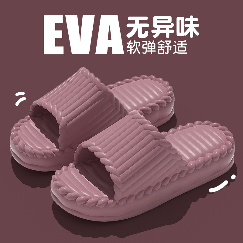 Zapatillas de suela gruesa para hombre verano 2025 nuevo estilo pisando mierda interior hogar hogar sandalias y zapatillas antideslizantes para mujer