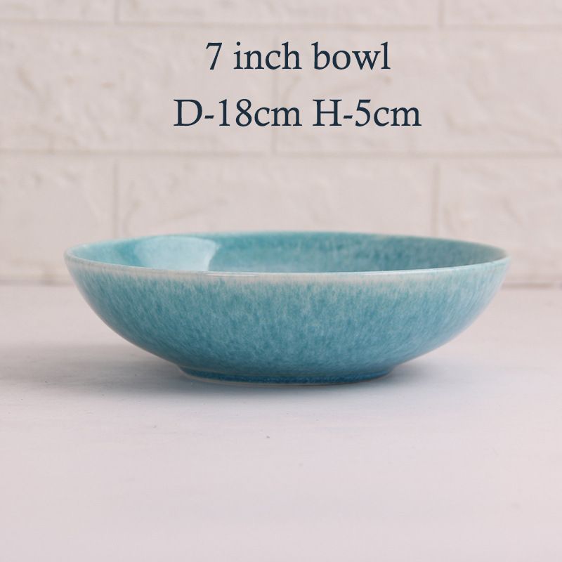 Platos de cerámica de alta temperatura platos vajilla traje de cerámica dedicada transfronteriza