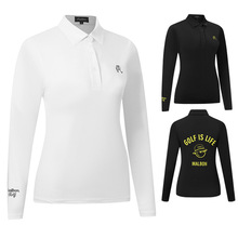 高爾夫球衣秋冬新款女士golf速干透氣運動polo衫休閑修身顯瘦T恤