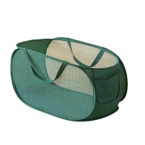 Breathable mesh dirty clothes storage basket portable foldable dirty clothes basket home bathroom dirty clothes basket factory direct sale