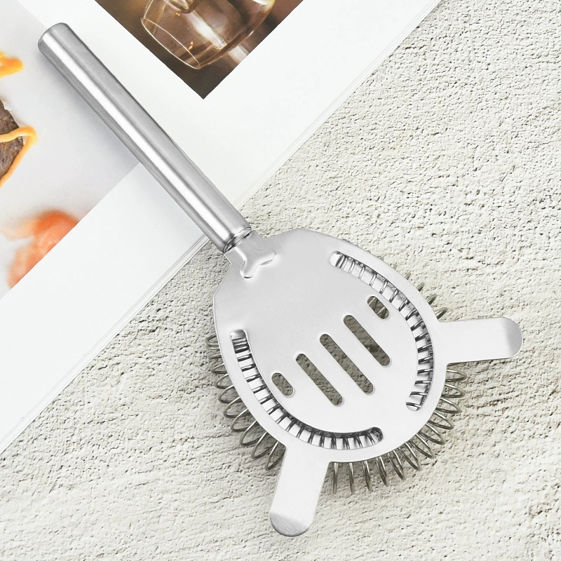Circular stainless steel filter ice mixing tool, cocktail ice device bar ice cubes filtering barrier ice device
