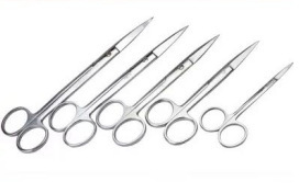 진펑 적색광 수술용 가위 (14cm 곡선팁)----1 줌