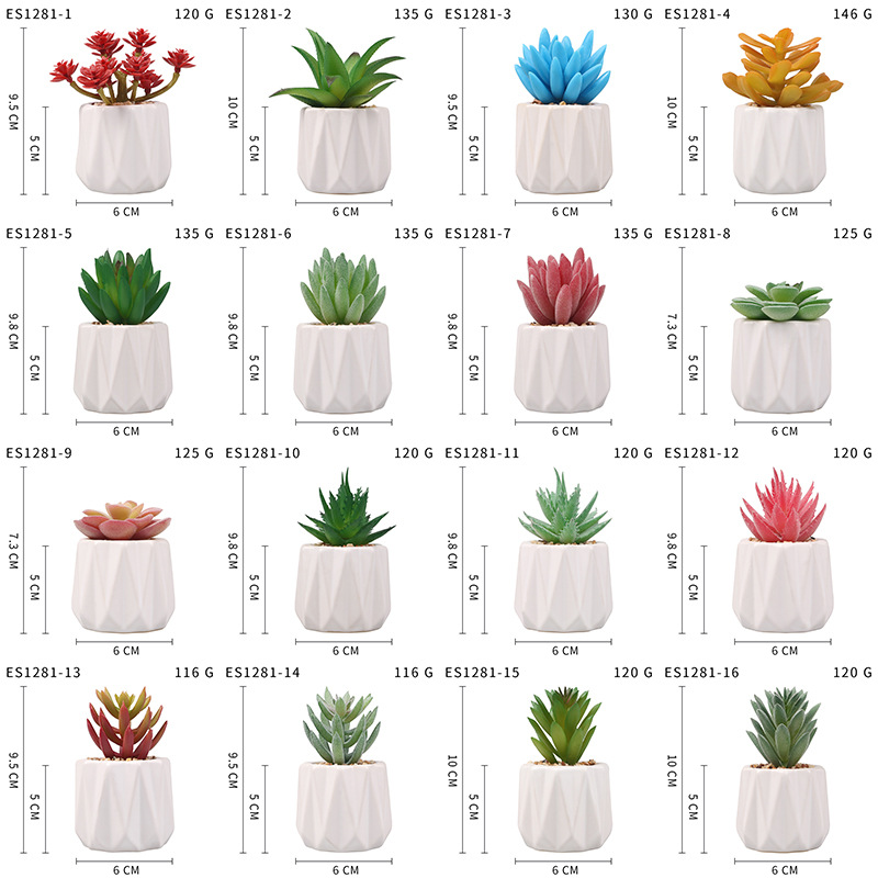Pequeña ola al por mayor taza tipo simulación planta suculenta nórdico Muebles de Oficina Decoración fresca nuevo producto