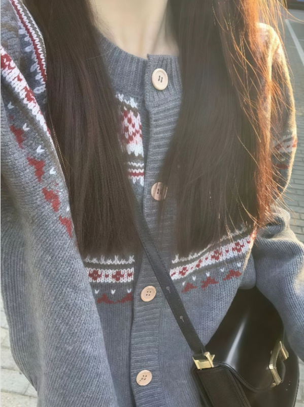 秋冬毛衣套装女小香风高级感松弛穿搭针织衫牛仔裤气质搭配一整套|undefined
