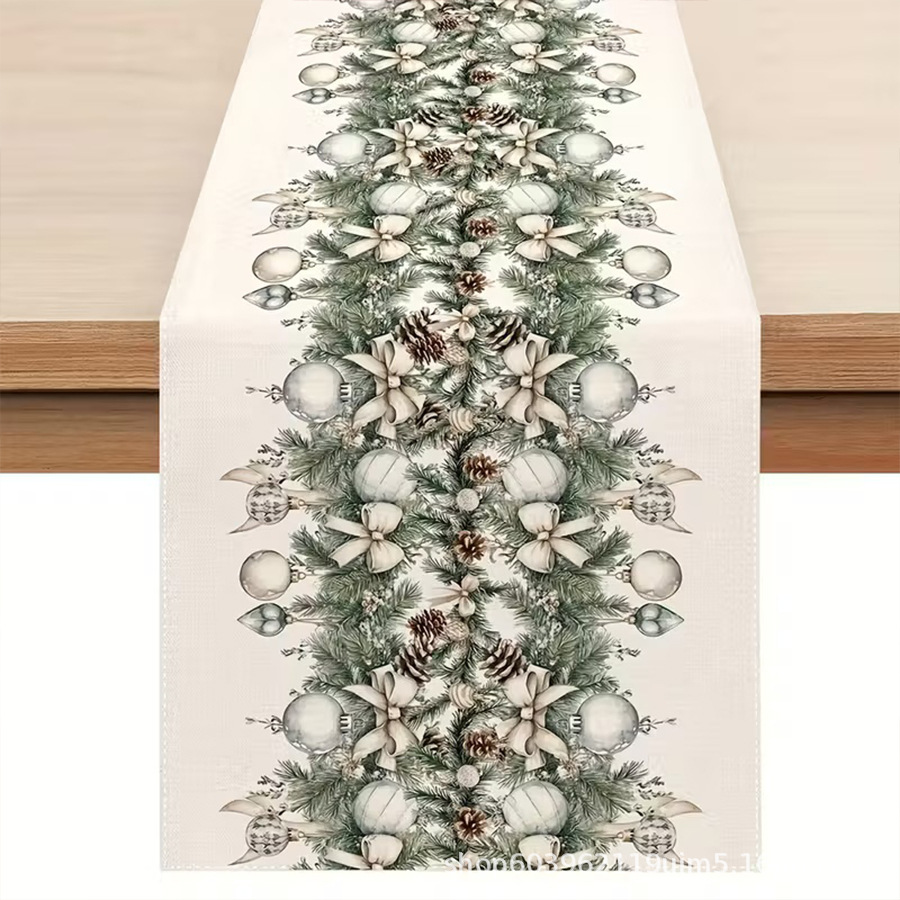 Amazon transfronterizo nueva bandera de la mesa de Navidad fábrica directa invierno muñeco de nieve Santa estampado almohadilla de mesa