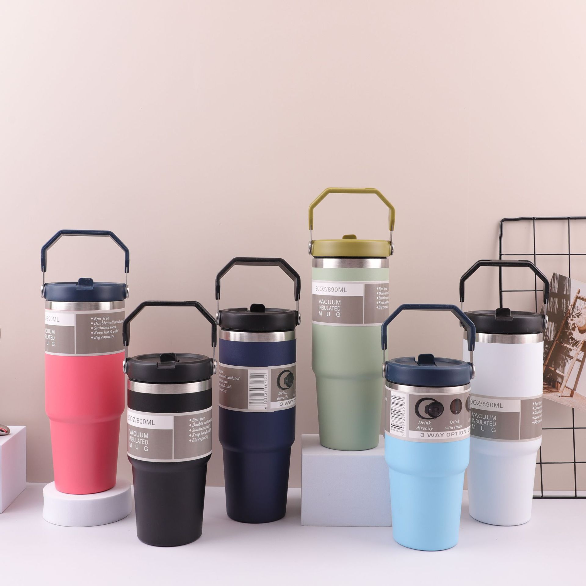 30o el Sudeste Asiático popular portátil coche taza 304 taza de vacío de acero inoxidable olla de viaje taza de helado portátil de mantenimiento en frío