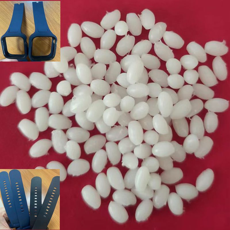注塑级硅胶颗粒 硅胶手表带TPSIV原料 手感丝滑不沾灰 本白色硅胶