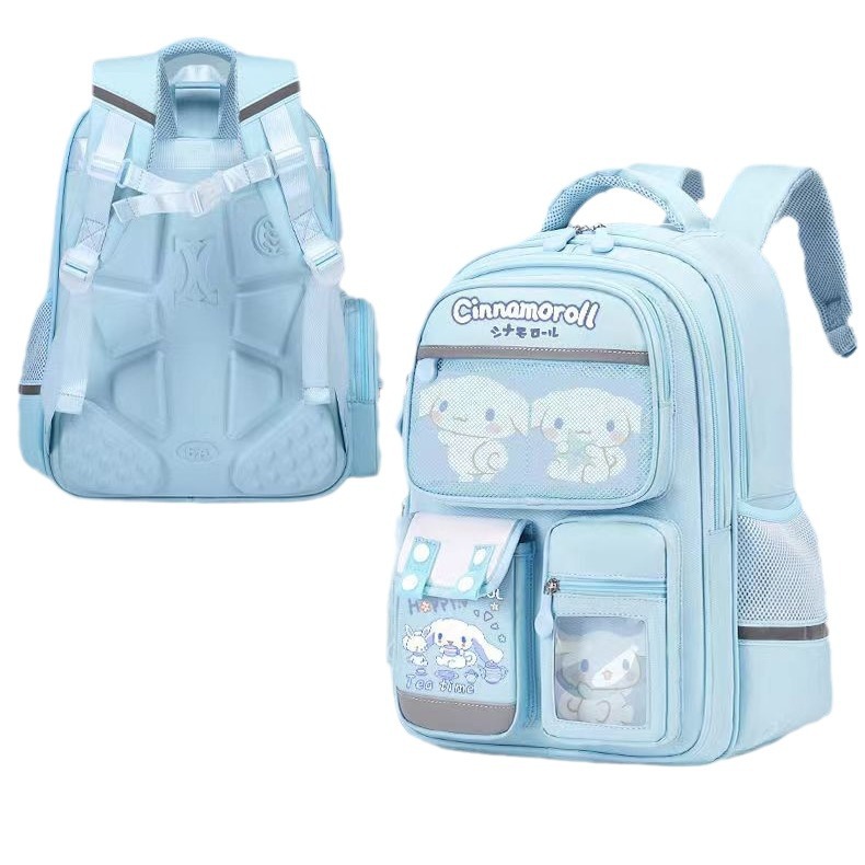 Yugui Dog Protector de columna Mochila escolar para niñas Estudiantes de primaria de primer a sexto grado Niños de gran capacidad Mochila de reducción de carga para niños