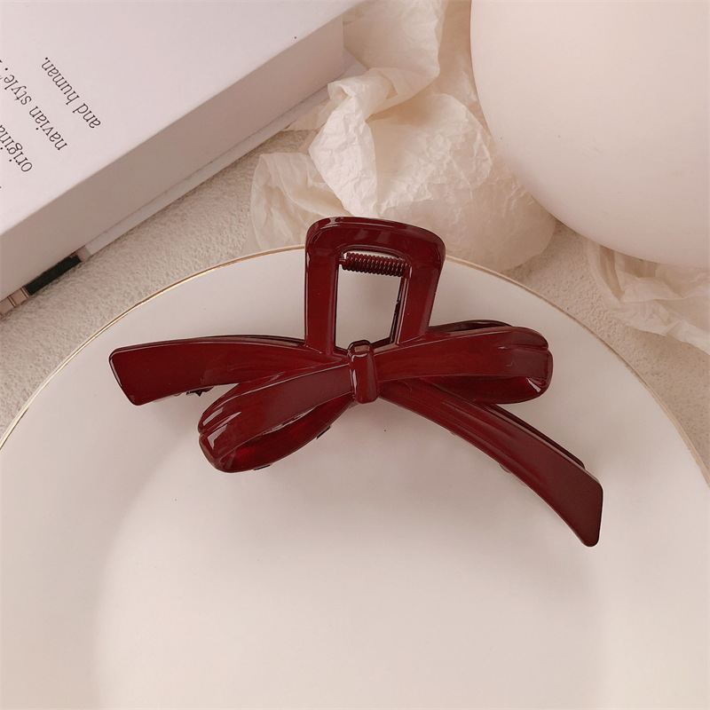 Fiesta festiva anchora clip rojo de cabello de cabeza detrás clip de agarre de cabello de tiburón grande clip de cabello de tarjeta de cabello para mujeres