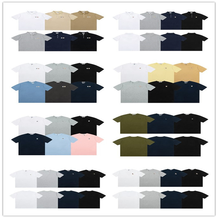 2025 Spring/Summer Fox New Collection Embroidered Badge Print Long Sleeve Round Neck Pullover Short Sleeve Unisex Style