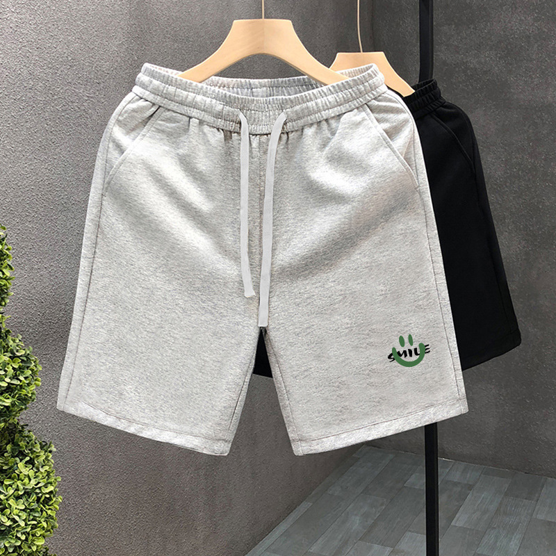 Cotton Shorts for Men, Summer Ins Trendy Brand American Style Loose-Fitting Five-Point Pants, Fashionable Casual Sports Straight-Leg Pants