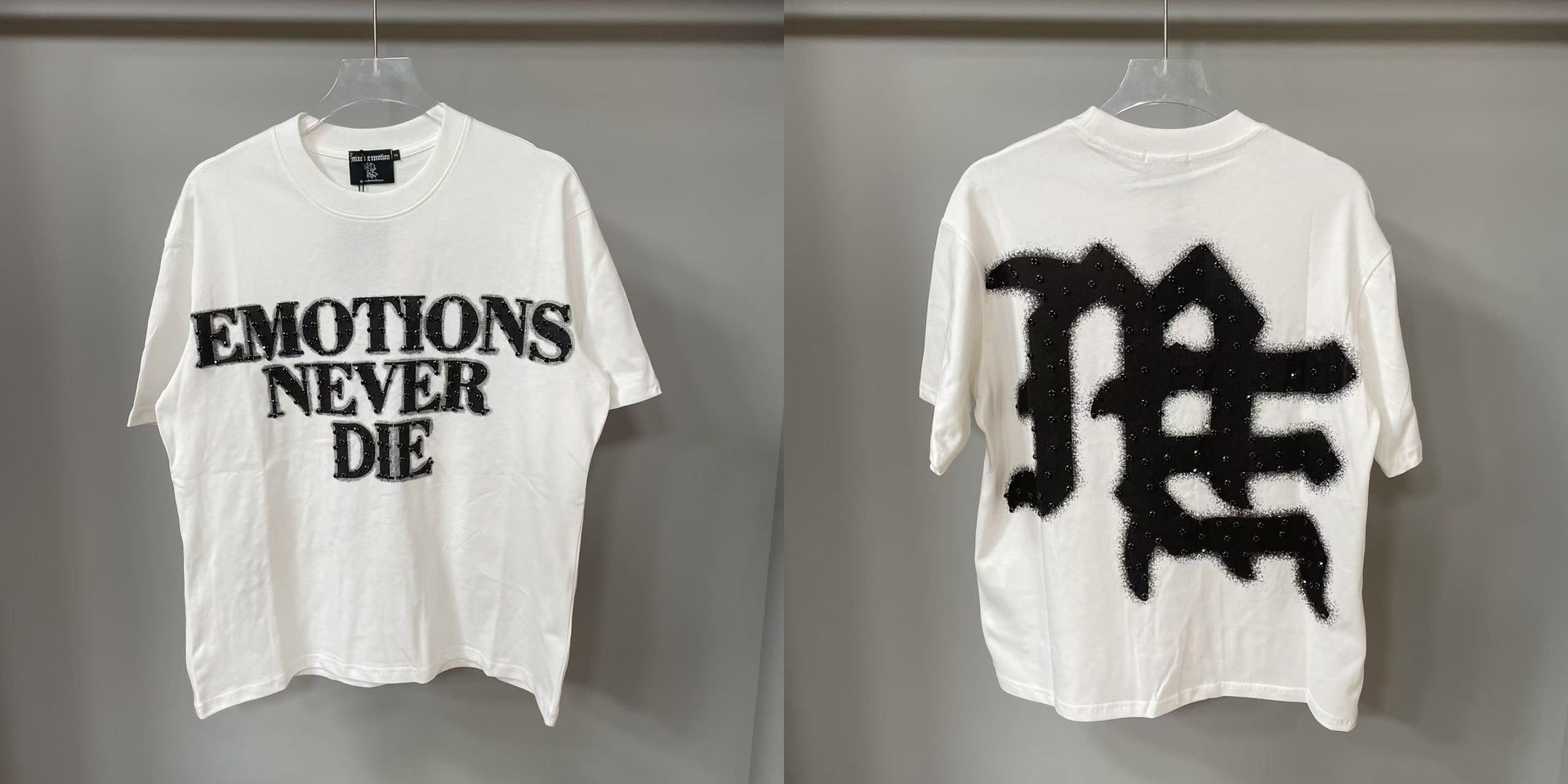Transfronterizos MIXED EMOTION Ángel Impresión extraterrestre camiseta de hombre y mujer callejera de diamante de cuello redondo de manga corta
