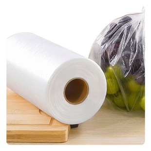 Flat-mouth Food Preservation Bag Household Large, Medium and Small Food Bag Dressing Thickened Continuous Roll Bag Refrigerated PE Plastic Packaging