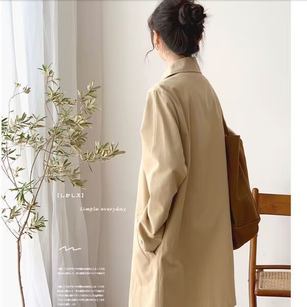 Long cute trench coat