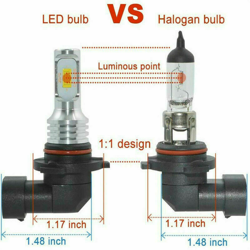 Luz transfronteriza del automóvil faro de niebla de 6 piezas H11 + 9006 + 5202 lámpara LED de automóvil luz blanca