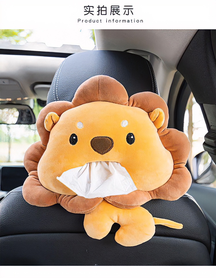 Creative Cartoon Hanging Car Tissue Box, Cute Internet-Famous Car Tissue Holder for Men and Women