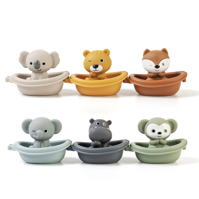 Juguetes de agua de baño transfronterizos Animales nutrias Red de tiro Bola flotante sellada Baño para niños Juguetes de baño