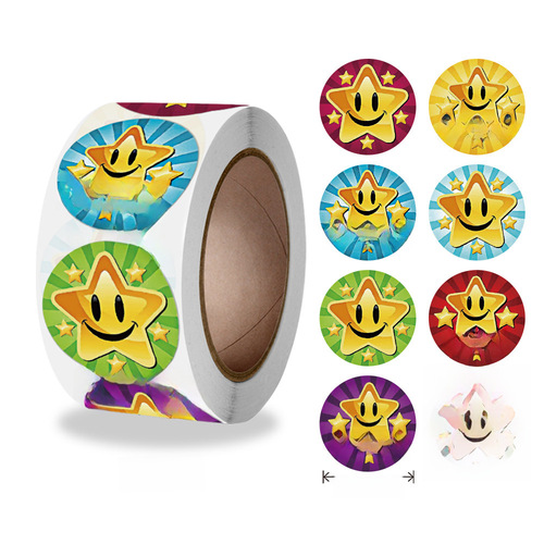 Wholesale children's cartoon sticker, student sticker toy, teacher encouragement smile reward game sticker