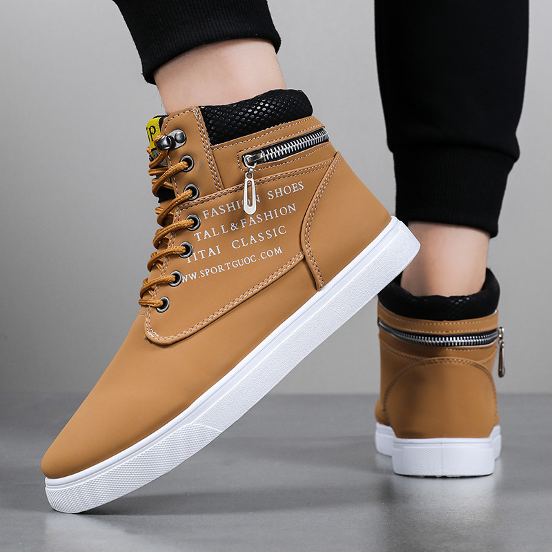 Zapatos de hombre 2024 otoño nuevos zapatos de alta altura tendencia juvenil varón zapatos de skate universal zapatos de moda deportivos casuales de hombre