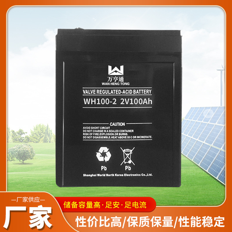 蓄电池 WH100-2V100AH通信电源专用UPS电源铅酸蓄电池厂家批发