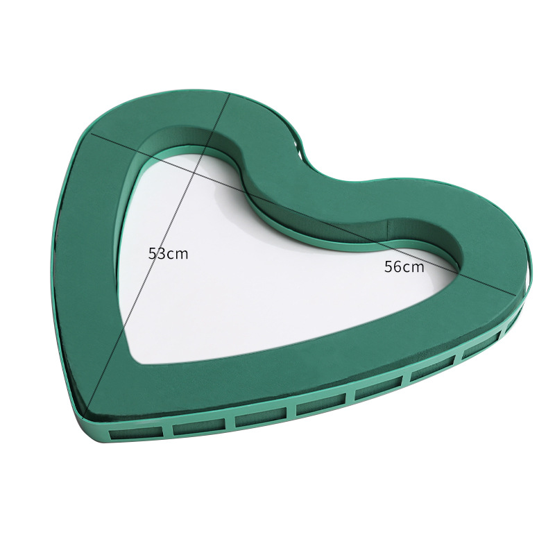 Coche de boda flor de barro al por mayor con ventosa en forma de corazón gran arreglo de flores en V barro boda accesorios de bricolaje suministros cabeza de coche de la boda flor fresca barro