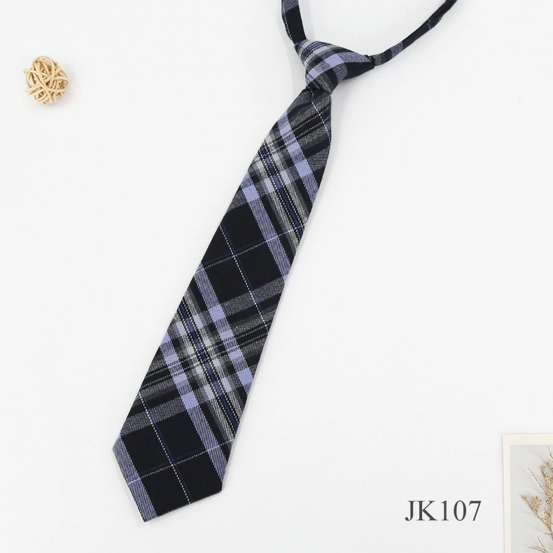 Заготовка на петлях Lazy Tie JKDK, школьная форма в клетку колледжного стиля, регулируемая 7×33 см