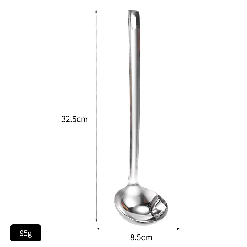 Cuchara de aceite de acero inoxidable, espátula para el hogar engrosada, cuchara de filtro de separación de chef comercial, cuchara de sopa para comer y beber, artefacto de sopa