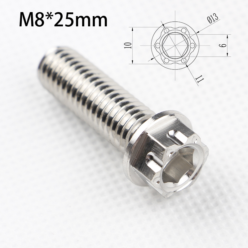 M8 tornillo hexagonal interno y externo 304 acero inoxidable quemado tapa de brida azul tornillo de oro fijación modificado motor eléctrico CNC Seiko