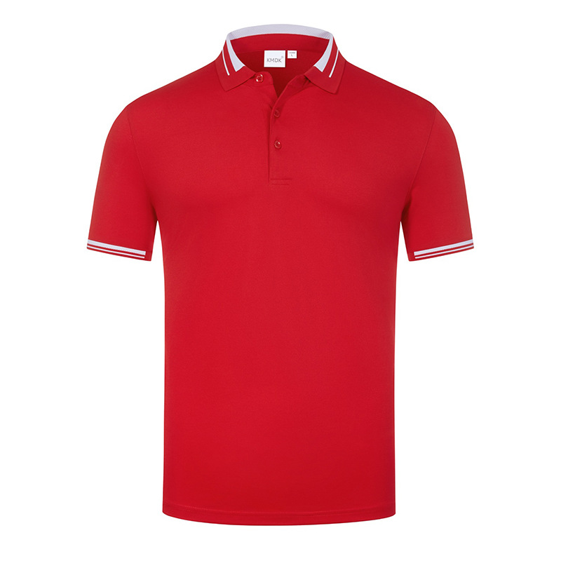 Color brillante, lavado largo, sin decoloración, manga corta, sin deformación, absorción de sudor, transpirable, solapa de negocios, personalización de polo de alta gama