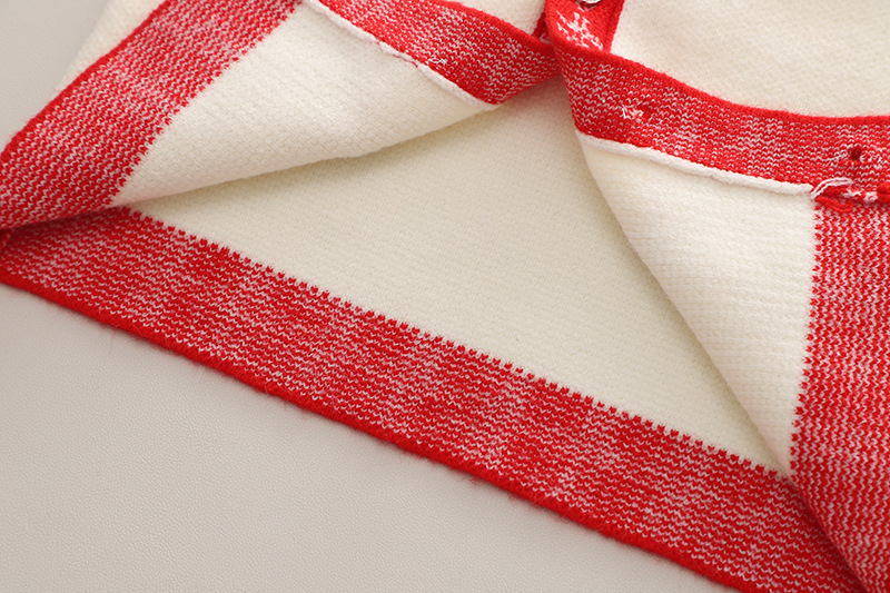 Pulloverkleid für Mädchen mit goldenem Rand, kleiner duftender und minimalistischer Stil, gestricktes zweiteiliges Kleid, Baby-Mädchen,_voghion.com