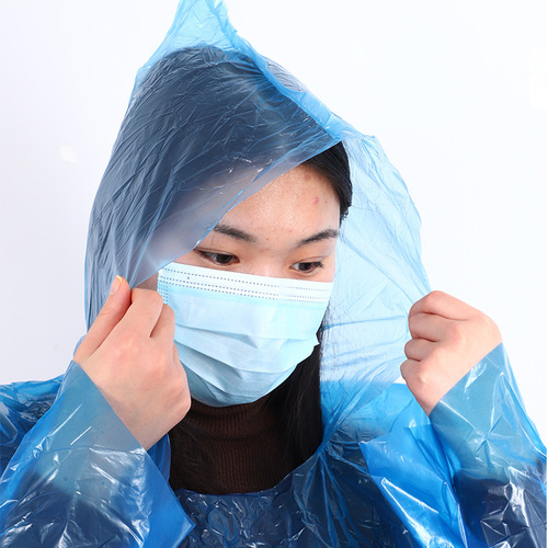 Disposable raincoat for adults and children single EVA button style outdoor rafting thickened raincoat and rain pants high-top shoe cover