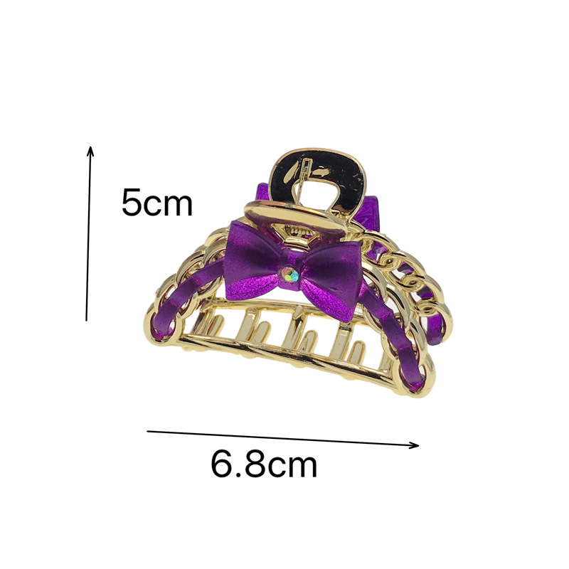 Recomendar 7cm estilo coreano de galvanoplastia de plástico de oro tres horquilla clip de agarre de cabeza de baño clip de dos yuanes tienda de accesorios de cabeza