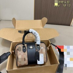 24新款c家经典波士顿包男女同款女士单肩斜挎手拎枕头包时尚百搭