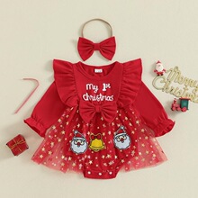 F 10563 Christmas Glitter Tulle Dress �}�Q��Ƭ�B��ȹ