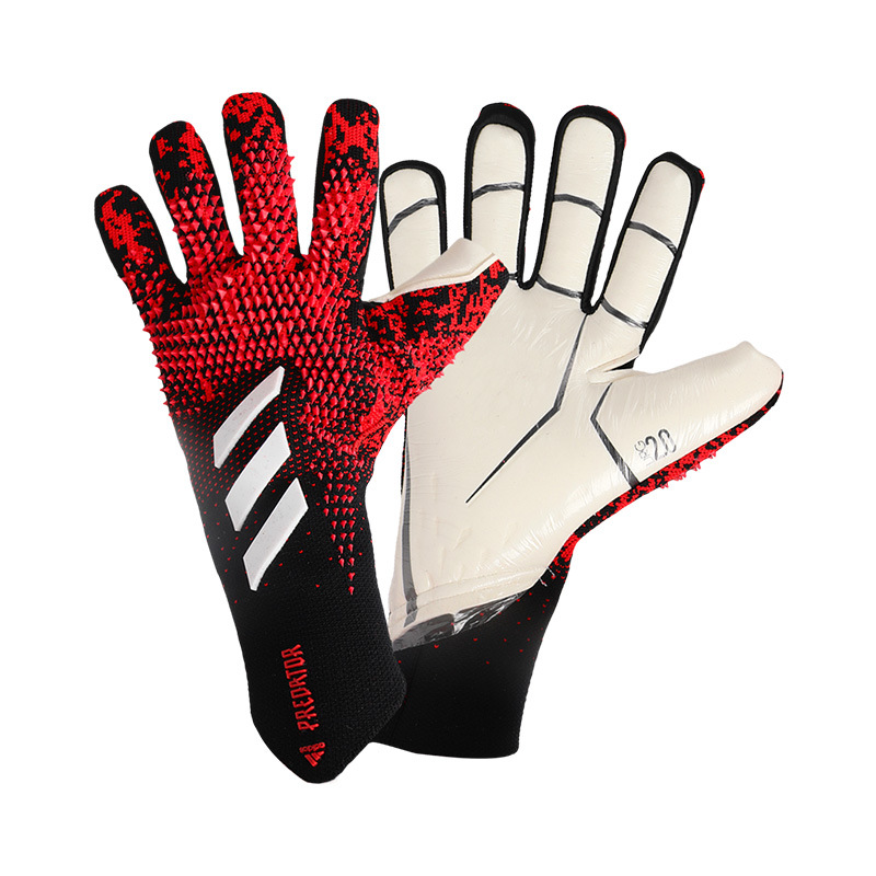 Guantes de portero de fútbol, látex antideslizante grueso, resistente al desgaste, el portero se refiere a los guantes de entrenamiento al aire libre para jóvenes personalizados