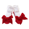 Children's brand cute lace autumn tights with bow for princess, socks, European style