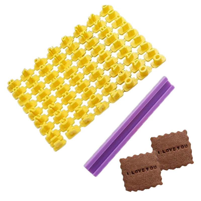 Biscuit mould English alphanumeric symbol biscuit stamp mould movable type printing cake baking tool