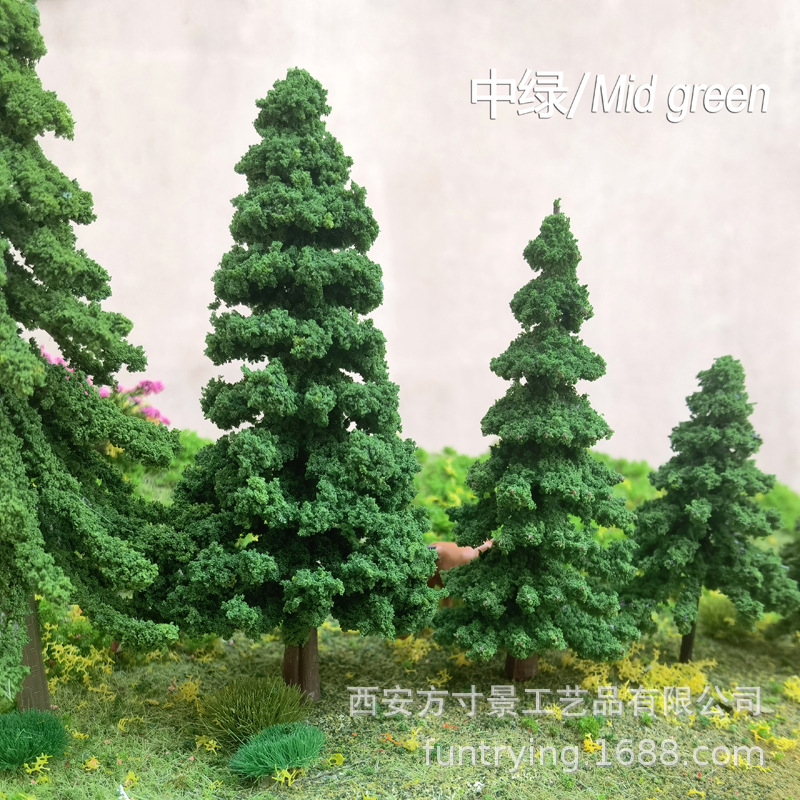 Miniatura torre modelo de pino árbol de pino ciprés árbol modelo de árbol de arena perennial micro paisaje material de fabricación mini