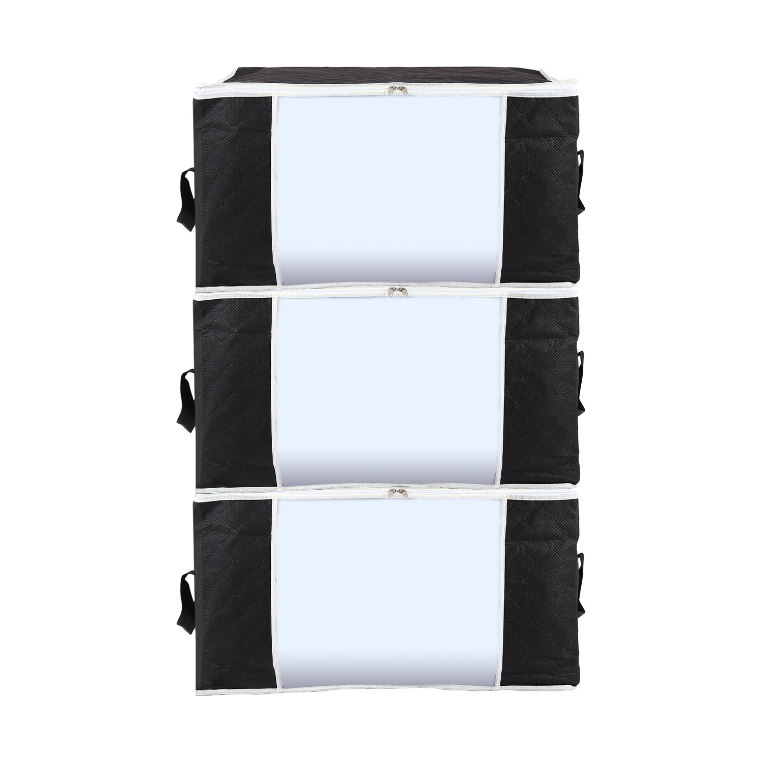 Bolsa de edredón de tela no tejida engrosada bolsa de edredón bolsa de almacenamiento Horizontal Vertical bolsa de organización de ropa bolsa de almacenamiento en el hogar en movimiento