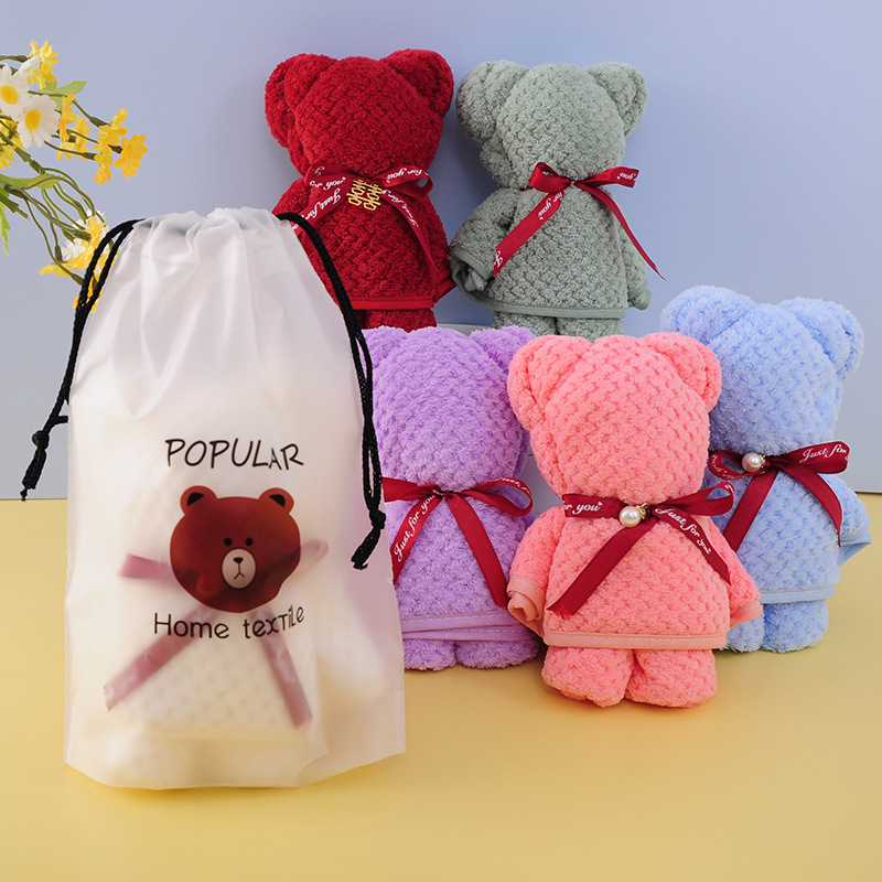 핸드백 + 파인애플 체크무늬 곰 (컬러 매칭)