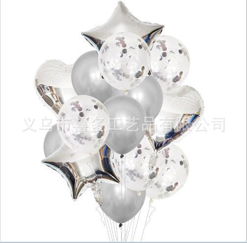 Juego de vajilla de papel desechable traje de fiesta de año nuevo de plata 7 pulgadas plato de papel de 9 pulgadas taza de papel tejido paja decoración