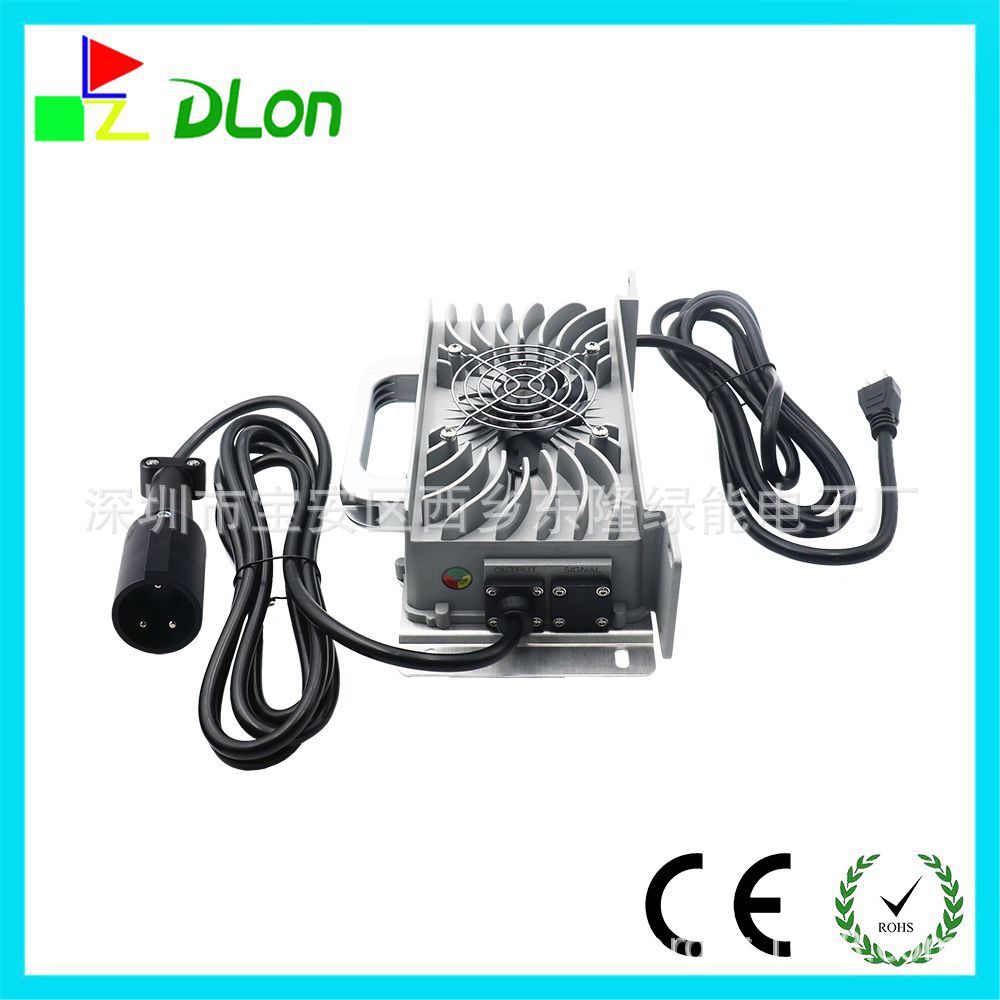 美国高尔夫球车防水铅酸充电器36V15A美规110V大圆头RPC带OBC