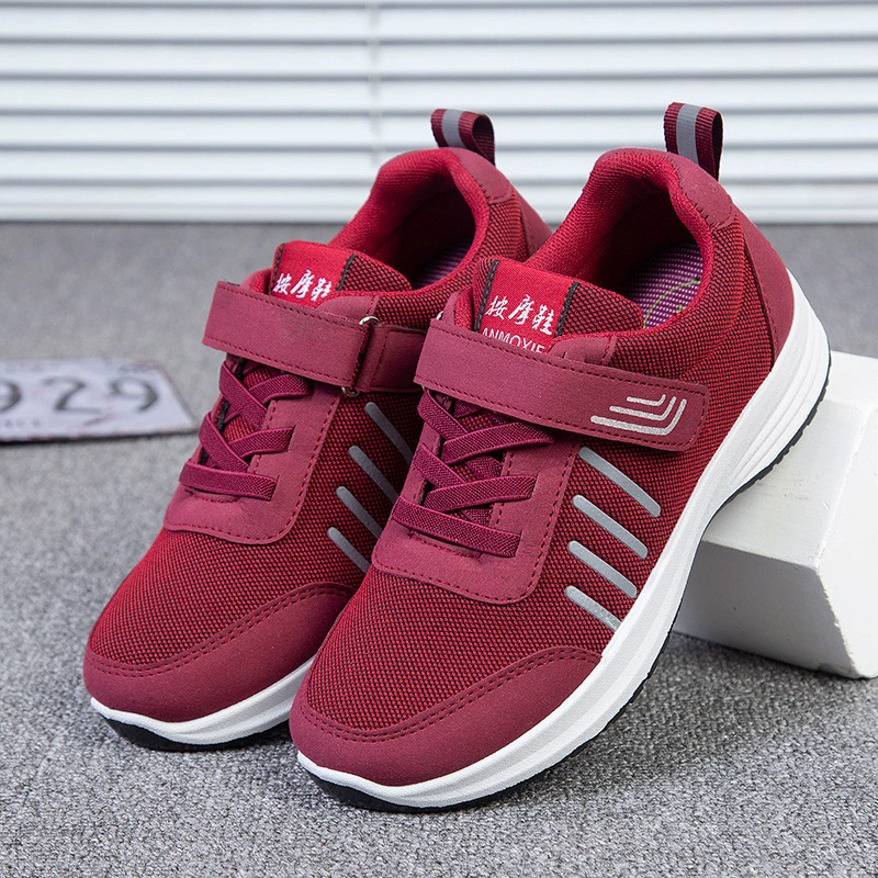 Новая прогулочная обувь для матерей среднего и пожилого возраста, легкая повседневная обувь на мягкой подошве, легкие кроссовки на мягкой подошве, удобная цельная доставка