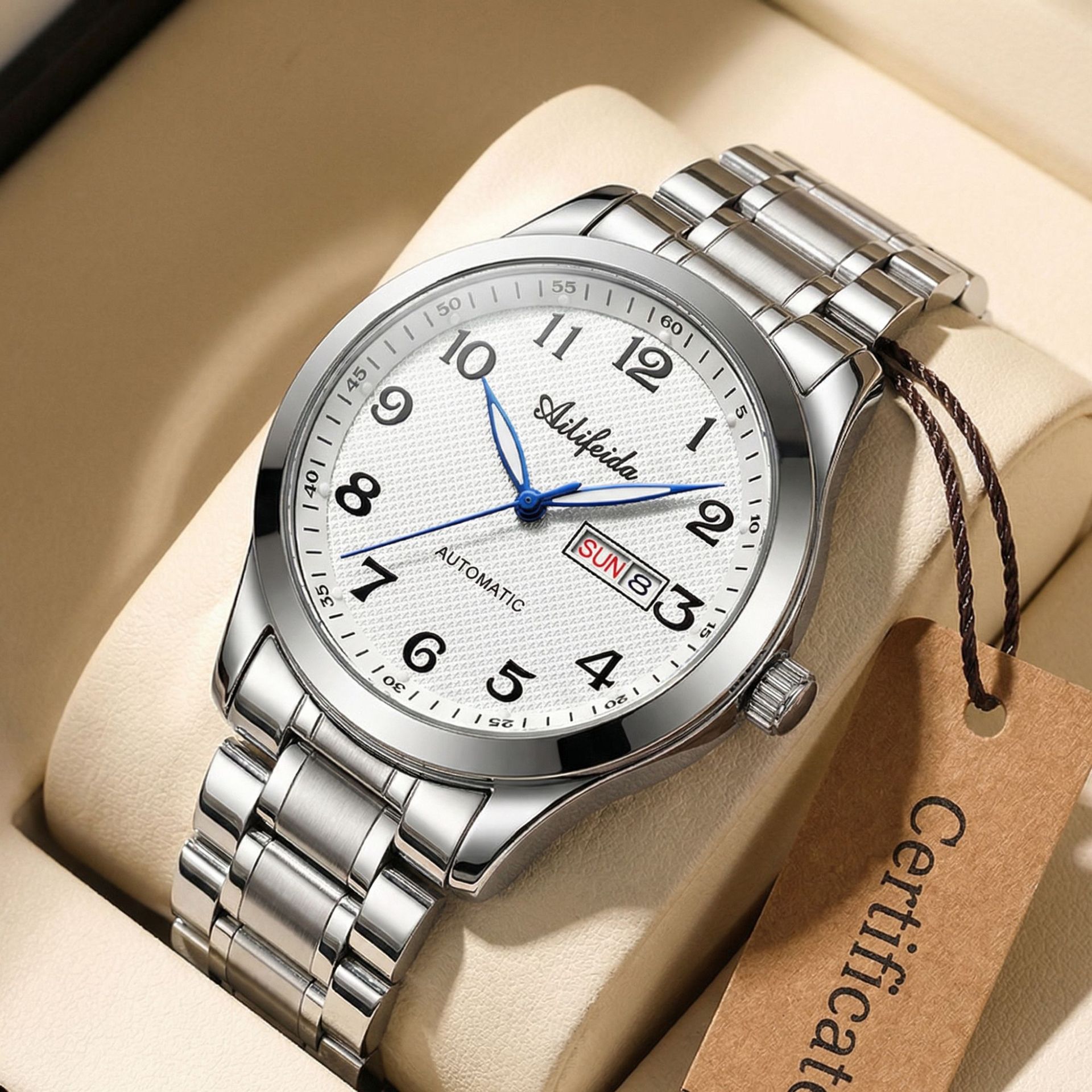 Classic master quartz watch men's hollow back through luminous trend live wholesale waterproof calendar business watch