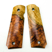 1911护木 1911Grips 缅甸花梨瘿木料 树瘤板料刀柄料