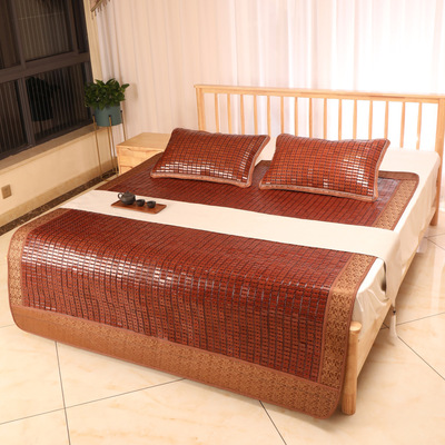 廠家批發 夏天麻將涼席 碳化麻將席1.8米1.5米竹席學生麻將席子