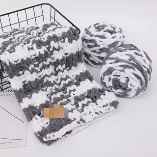 加工定制冰条线粗毛线团单股手工编织线钩鞋织围巾毛线球彩点纱