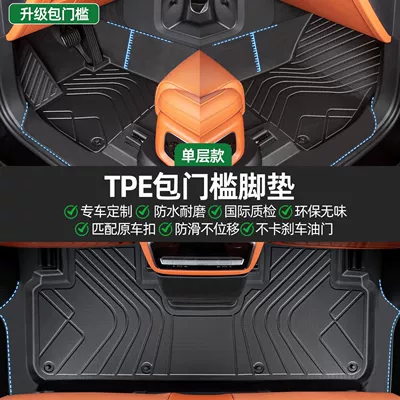 Special Dongfeng Fengxing S7 Full Surround Floor Mats, 25 Models Foot Mats, Full Set Threshold Tpe Car Floor Mats (Modelə uyğun ayaqaltı) - wind-planet-sea-s7-24-25-models-upgraded-damping-texture-door-sill-tpe-foot-pads