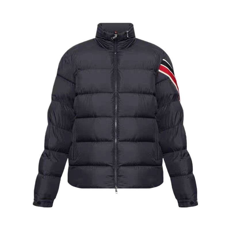 M Brand Unisex Three-Color Trim Short down Jacket Coat Same Style for Men and Women